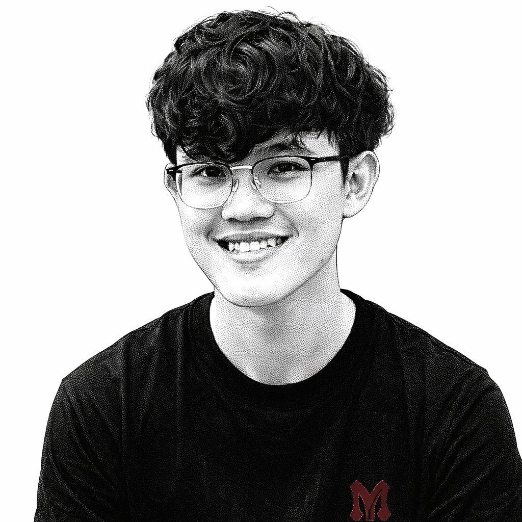 Group of colleagues greeting each other in a stylized blue duotone treatment