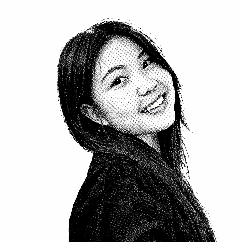 Group of colleagues greeting each other in a stylized blue duotone treatment